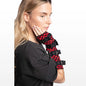 Armstulpen mit Metallschnallen Schwarz Rot Schachbrett Karo Gothic Punk Rocker