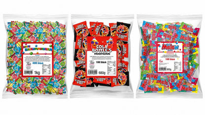 Süsswaren Mix -Kaugummi Kugeln/Cola Flaschen/Marshmallow- Süssigkeiten Candy Box