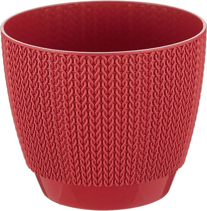 5x Blumentöpfe Rot Ø 14,0 x 12,5 cm - 1,4 L Pflanztopf Übertopf Blumentopf Topf