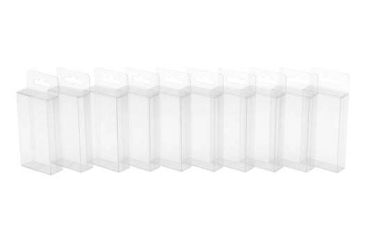 10er Set Schachtel Transparent Geschenkverpackung Geschenkebox Box 21x2x7 cm