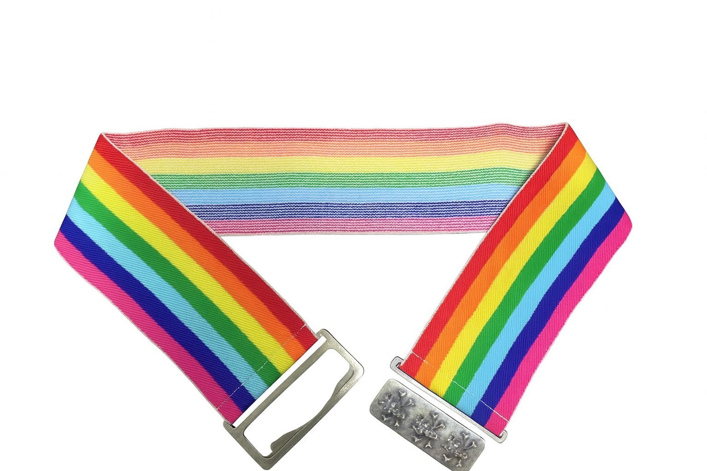 Stretch Gürtel Belt Regenbogen Pride Bunt Taillengürtel Retro Vintage Mode Accessoire