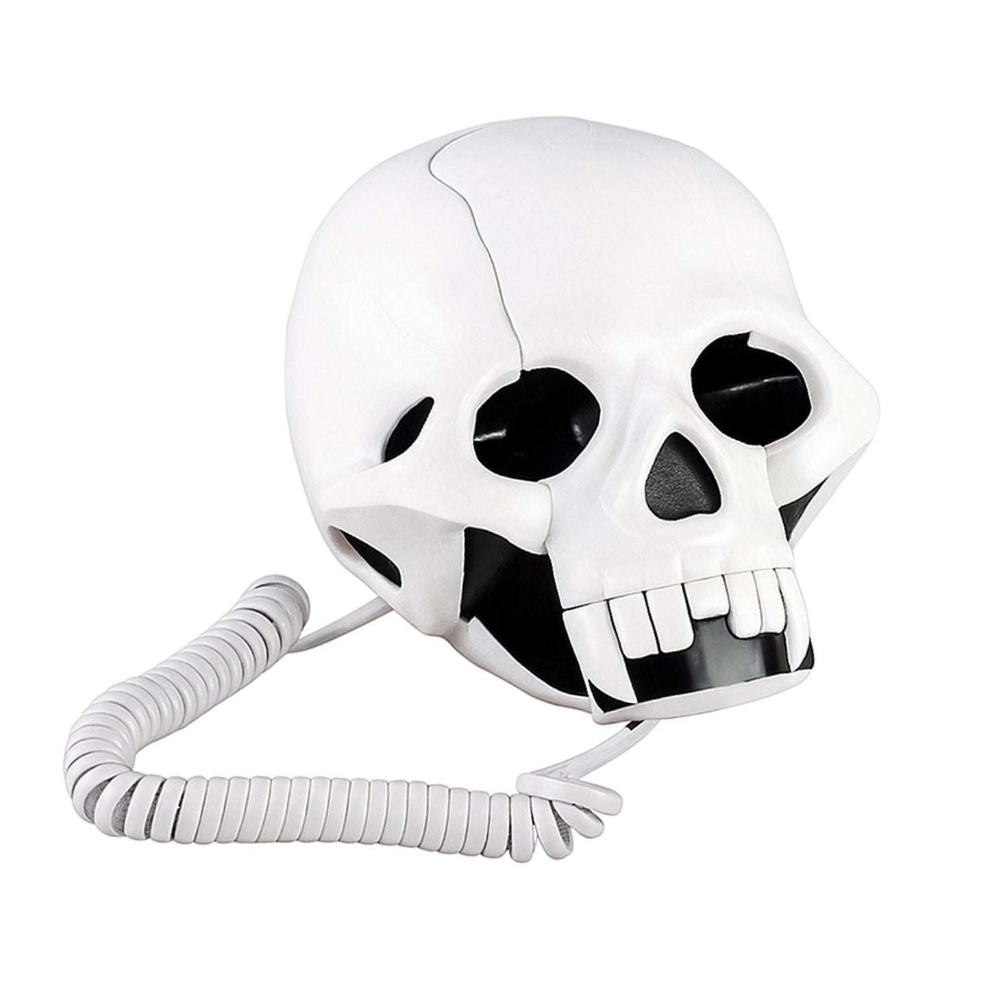 Telefon Vampir Totenkopf Skull Weiß Telephone Festnetz Schnurgebunden Festnetztelefon