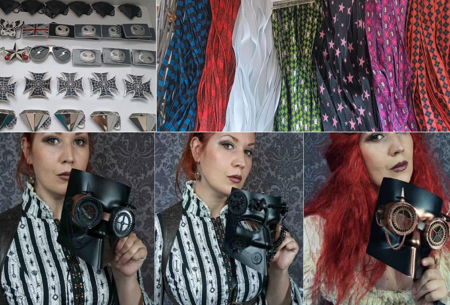 XXL Palette Auflösung Schmuck Textil Auflösung Gothic Biker  Restposten Posten