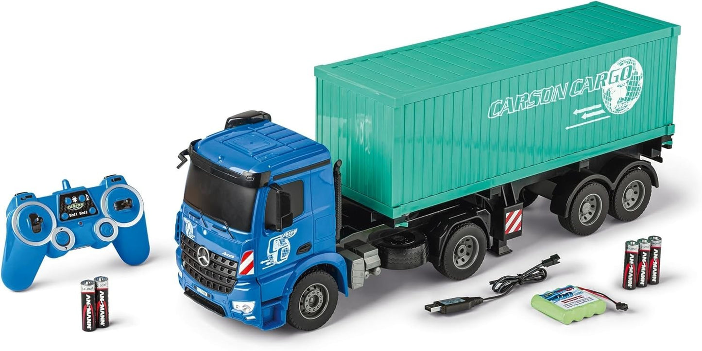 Carson R/C Mercedes Benz Arocs mit Container Ferngesteuert Laster Truck LKW