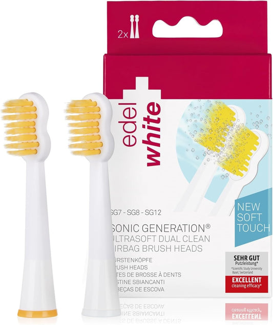 2x Ersatzbürsten Edel+White Sonic Generation SG7-SG8-SG12 Bürstenköpfe Ultrasoft