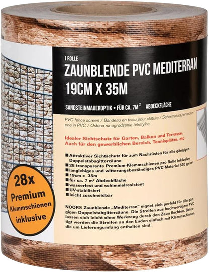 Zaunblende für Doppelstabgitterzäune 35m PVC Mediterran Sichtschutz Garten Zaun
