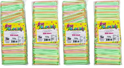 2000 Neon Pulversticks Schleckpulverstangen Fasching Karneval Wurfartikel Umzug