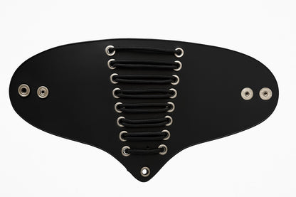 Lederarmband Schwarz mit Schnürsenkel-Optik Gothic Style Punk Festival Cosplay