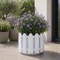5x Blumentöpfe Weiß Ø 19,0 x 18,0 cm - 2,6 L Pflanztopf Übertopf Blumentopf