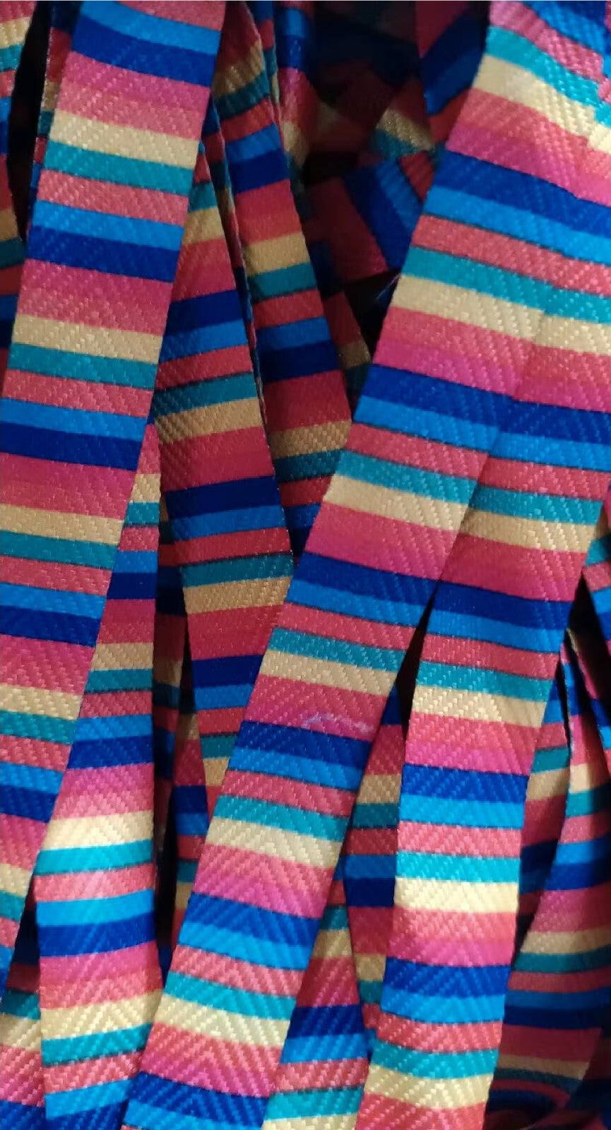 50 Paar Schnürsenkel Pace Rainbow Regenbogen flach bedruckt Rot 116cm 20mm