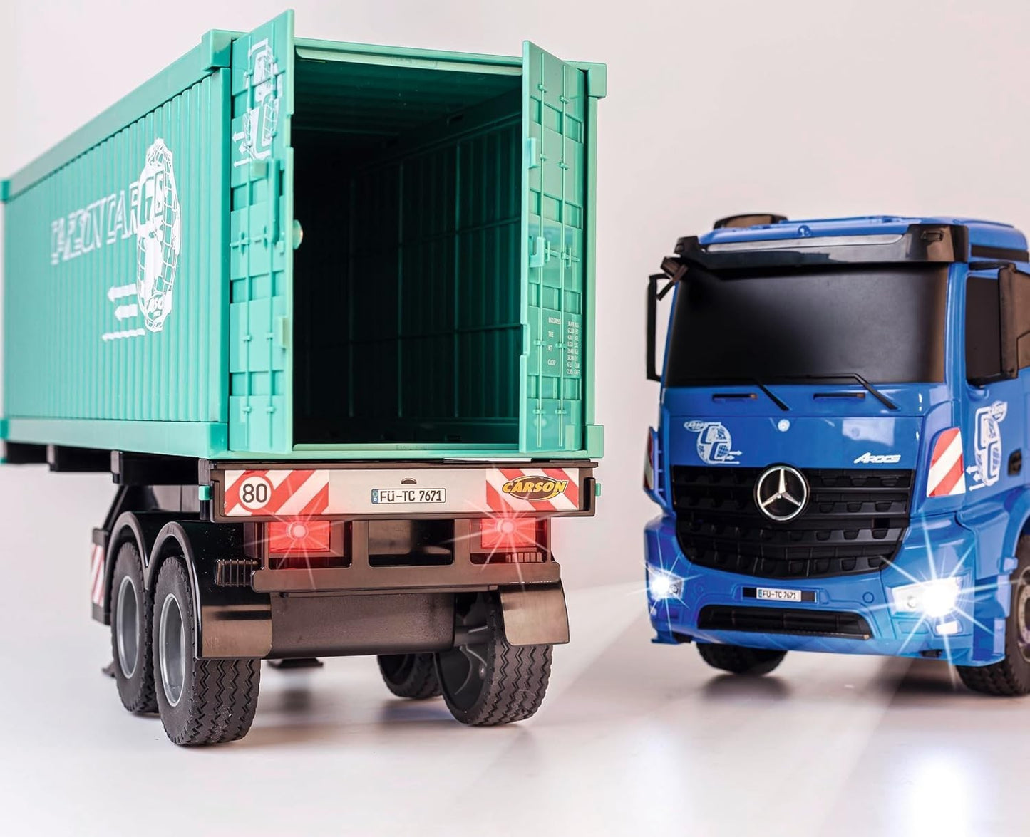 Carson R/C Mercedes Benz Arocs mit Container Ferngesteuert Laster Truck LKW