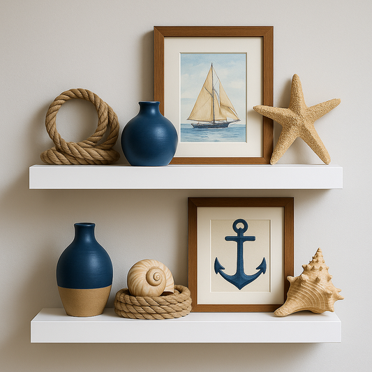 2x Wandregal 60 cm Weiß Hochglanz Schweberegal Wandboard Regal Deko Set modern