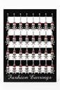 16 Paar Ohrringe hängende Totenköpfe mit Schleife Ohrschmuck Accessoire Earrings