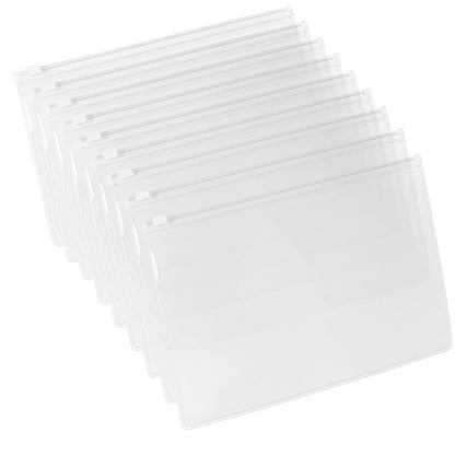 10er Set Zip-Beutel Transparent Gleitverschluss Schiebeverschluss PVC Beutel