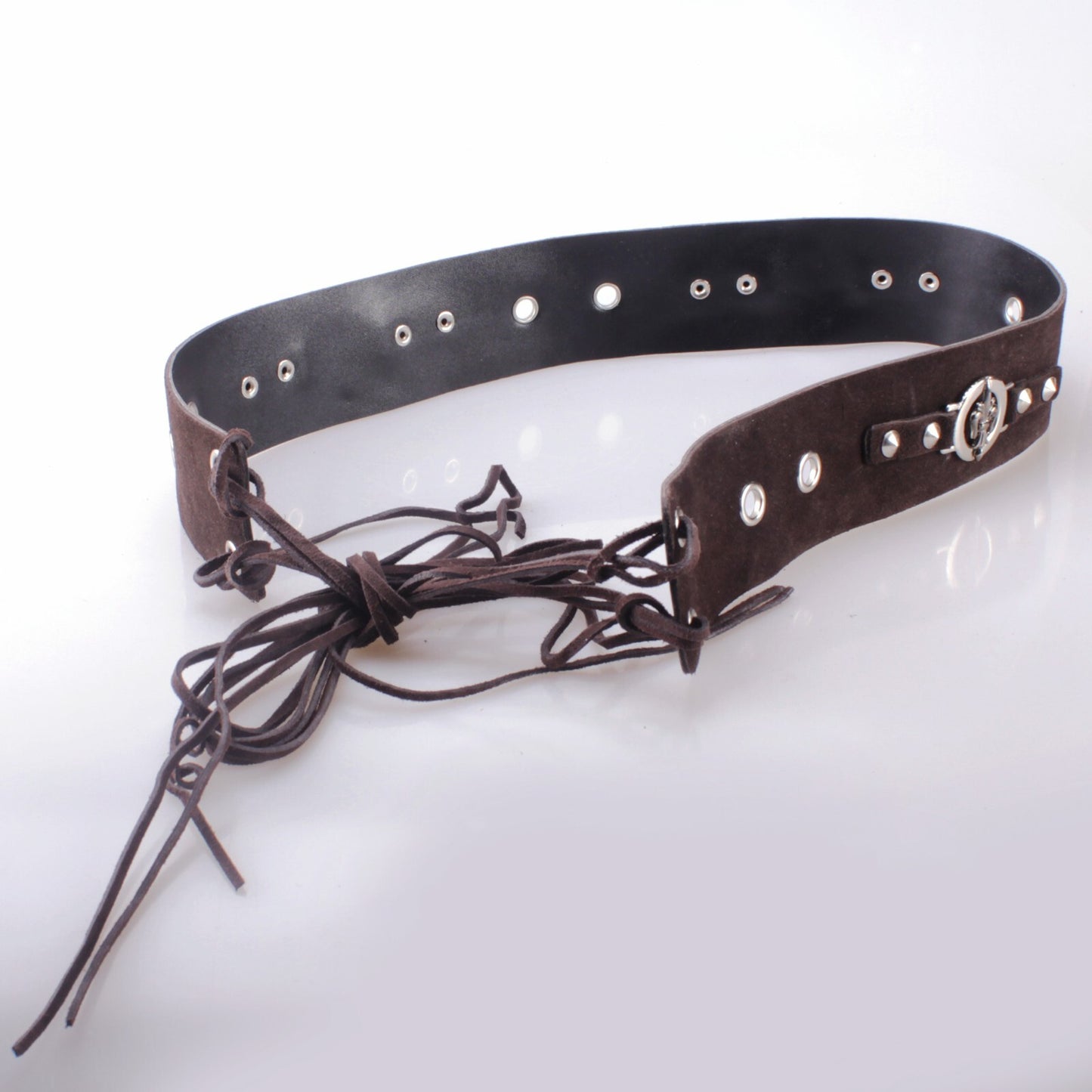 Gürtel Belt Braun Fleur-de-lis Taillengürtel Vintage Cosplay Mittelalter Damengürtel
