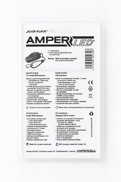 1 Taschenlampe Amper LED Dynamo Leuchte Outdoor Lampe LED-Licht Klick-Klack