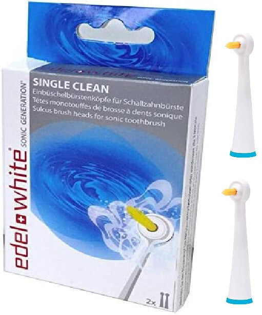 2x Ersatzbürsten Edel+White Sonic Generation EW-SG2S Single Clean Zahnbürste
