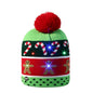 LED Licht Mütze Lebkuchen Weihnachtsmütze Weihnachten Bommel Beanie Strickmütze