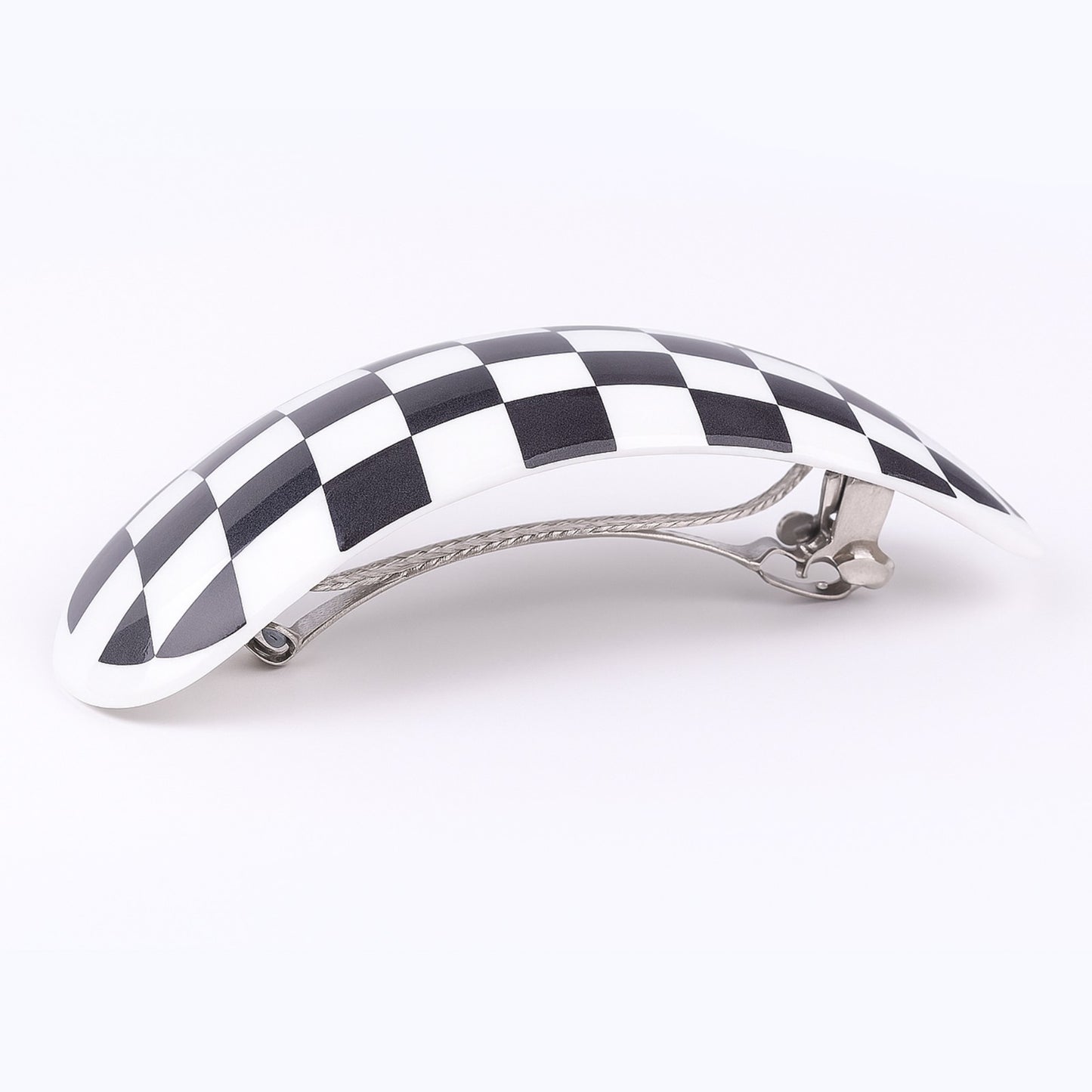 12er Set Haarspangen Kariert Schwarz/Weiß Retro Karo Rockabilly Accessoires Mode