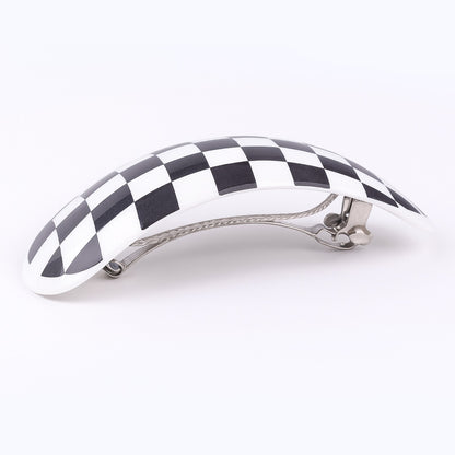 12er Set Haarspangen Kariert Schwarz/Weiß Retro Karo Rockabilly Accessoires Mode