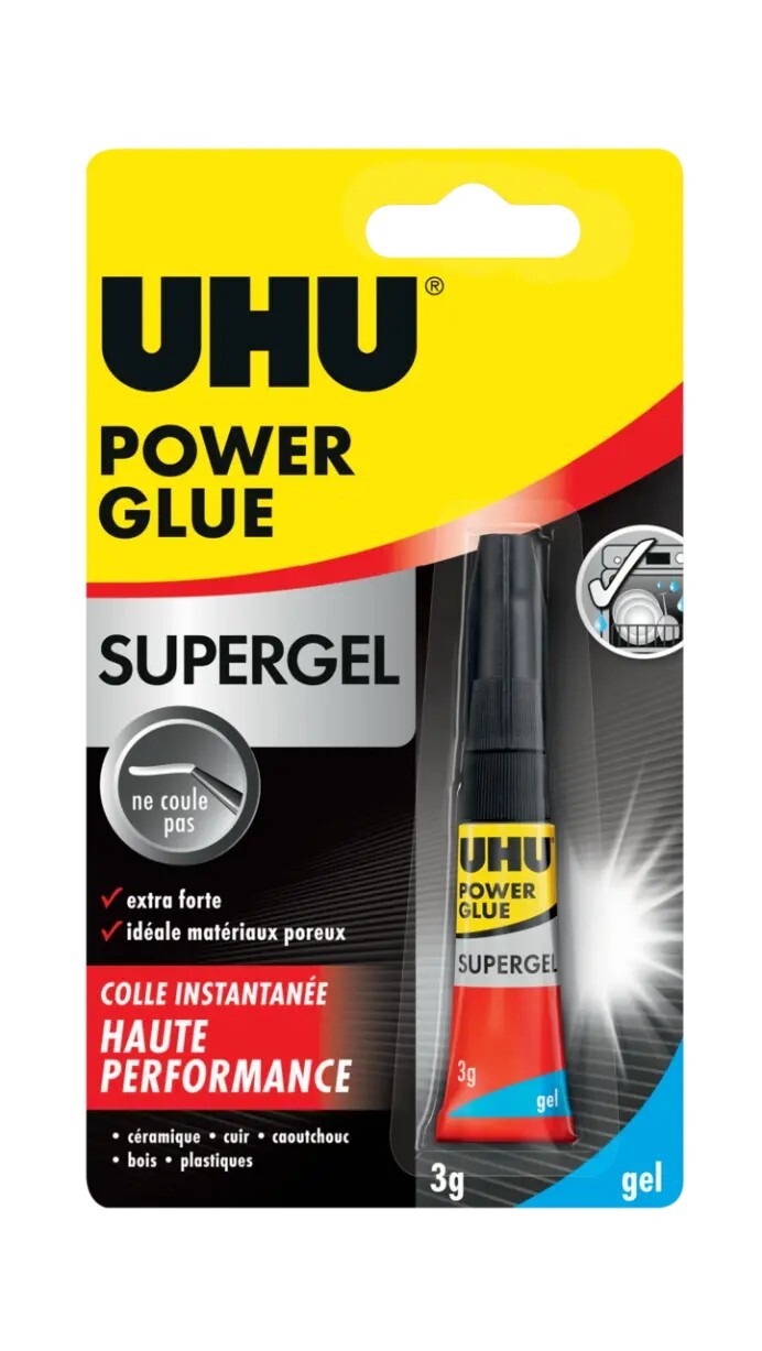 UHU Reparaturset Kleber + Powerkitt + Montageband Heimwerken Basteln Alleskleber