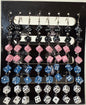 16 Paar Ohrringe hängende Würfel klein Ohrschmuck Accessoire Modeschmuck Unisex