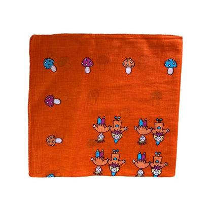 Kinder Bandana Kopftuch Halstuch Orange Kinder / Pilze Accessoire Unisex Tuch Baumwolle