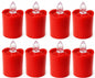 8 er Set LED Grabkerze Rot Grablampe Grablicht Grablaterne Gedenklichter Außen