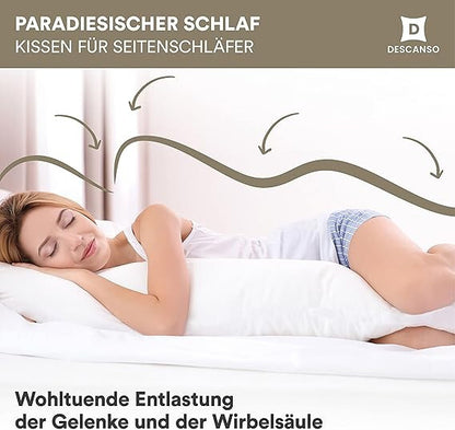 Seitenschläferkissen mit Bezug ✔️ ergonomisch weich Kissen Kopfkissen Lagerung Nackenkissen