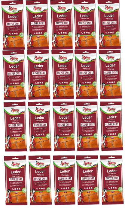 20x 20 Poliboy Leder Pflege Feuchttücher, Reinigungstücher Clever Care Pflege