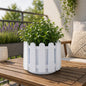4x Blumentöpfe Weiß Ø 26,0 x 24,0 cm - 6,6 L Pflanztopf Übertopf Blumentopf