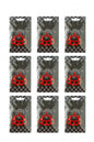 9er Set Halsketten Schlagring Rot Geschenk Kette Schmuck Anhänger Rockabilly