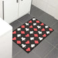 Badematte Schwarz Kartenspiel Design Badteppich Badvorleger Duschvorleger Bad