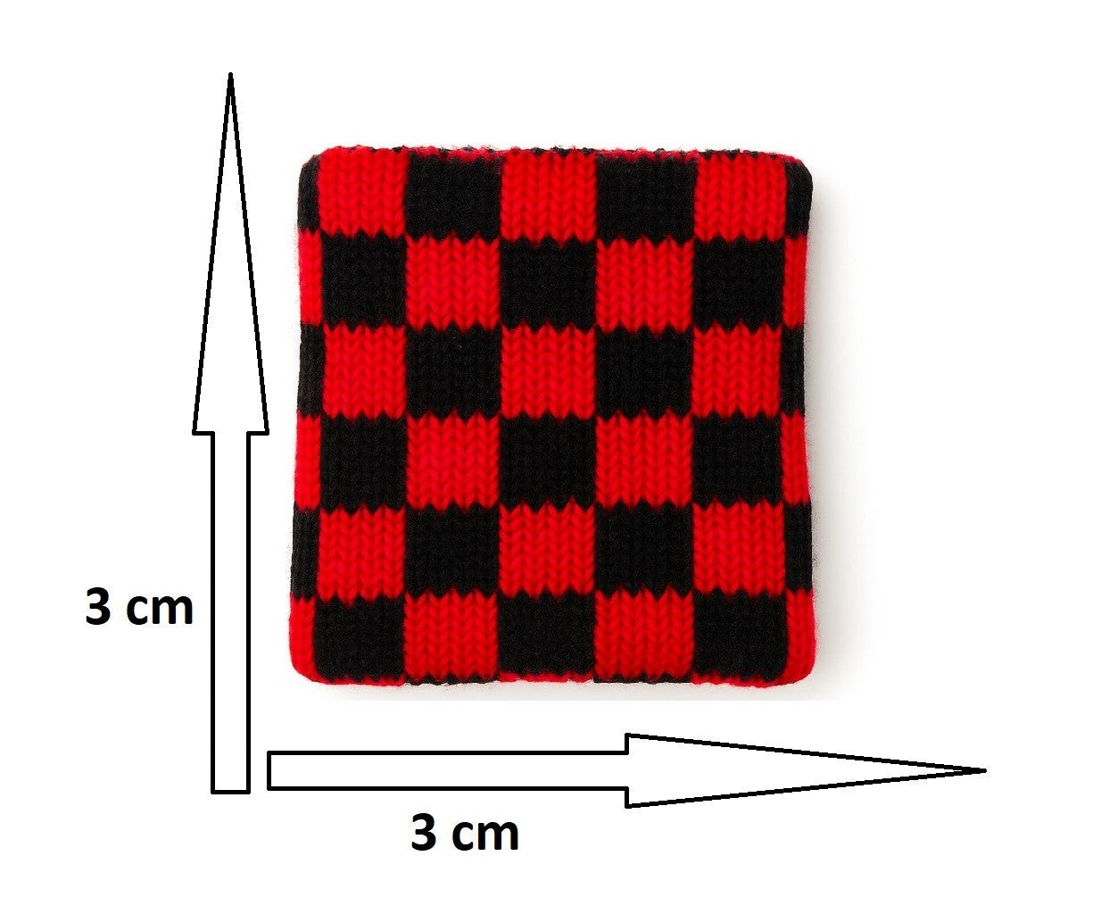 5er Set Fingerschweißband Rot Schwarz Karo Schweißband für Finger Fingersleeve