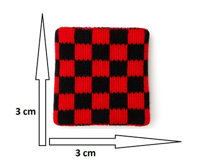 5er Set Fingerschweißband Rot Schwarz Karo Schweißband für Finger Fingersleeve