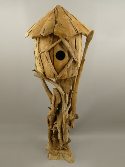 150 cm Garten Vogelhaus Vogelhäuschen Holz Naturholz