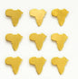 9er Set Anstecknadeln Goldfarben Afrika Brosche ca. 2 cm Pin Patch Schmuck Mode