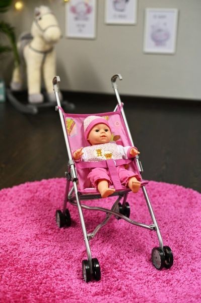 Knorrtoys 12608 Puppenbuggy Pink Little Princess Puppenwagen Faltbar 42x27x55cm