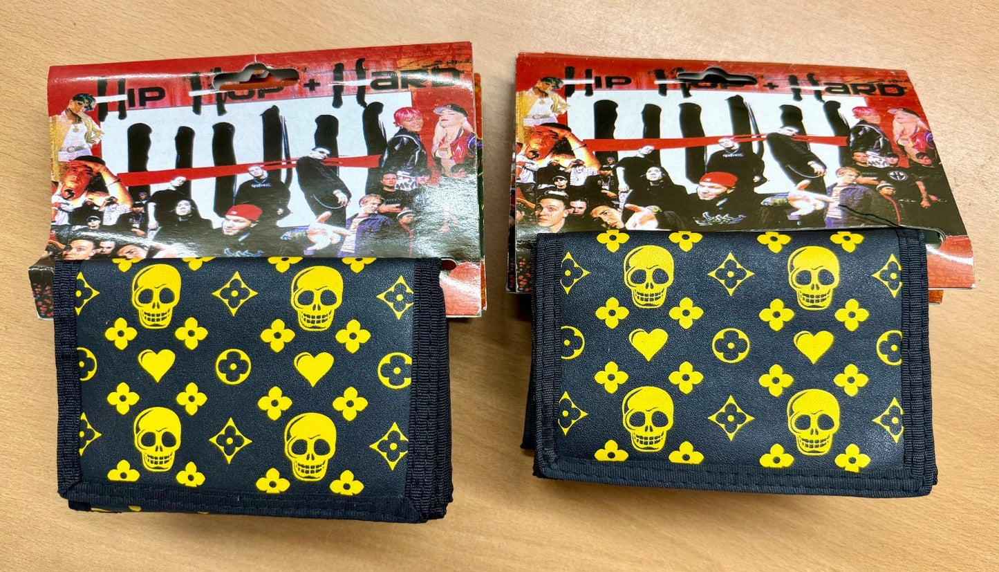 Karton mit min. 8 Geldbeutel Totenkopf/Blumen Restposten Posten A Ware Aktion