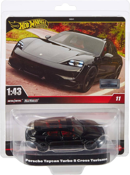 Hot Wheels HWT10 Premium 1:43 Porsche Taycan Turbo S Cross Turismo Schwarz