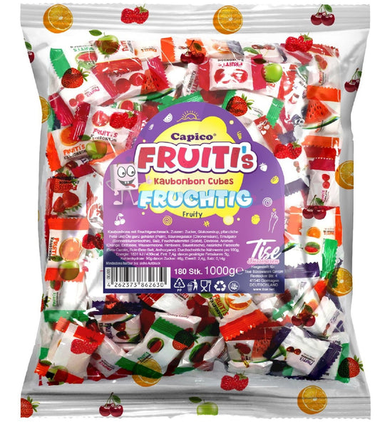 182 Fruitis Fruchtkaramellen Kaubonbons  Wurfmaterial Wurfartikel Fasching Fruch