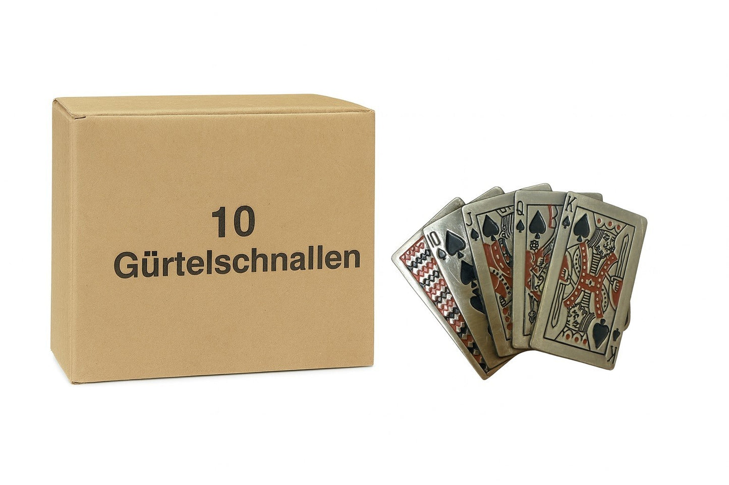 Aktion 10x Gürtel Beltschnallen Karten Design Schnalle Gürtel Unisex Großhandel