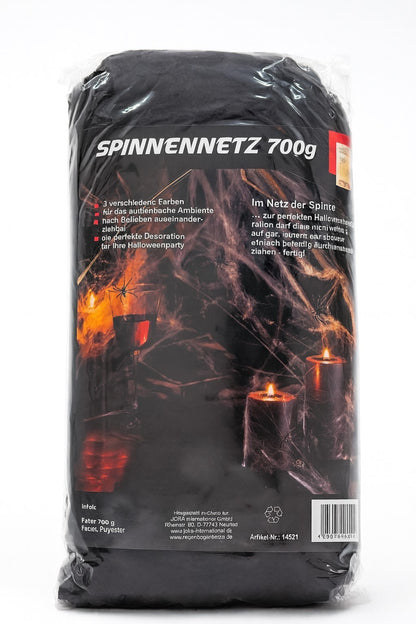 Spinnennetz Schwarz 700g Netz Halloween Party Dekoration Spinnenweben Horror