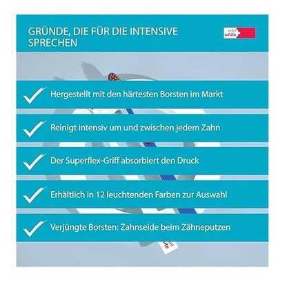 1x edel white Flosserbrush Intensive Zahnbürsten Soft Schweiz Zahnbürste Zähne