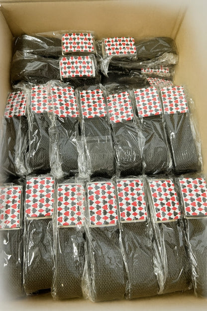 Aktion 53x Gürtel Belt Schwarz Kartenspiel PostenHüftgürtel Jeansgürtel Großhandel