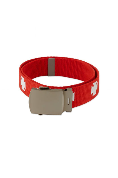 Aktion 60x Gürtel Belt Rot Weiße Kreuze Hüftgürtel Jeansgürtel Unisex Großhandel