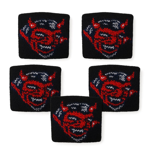 5er Set Fingerschweißband Schwarz Teufel Schweißband für Finger Fingersleeve