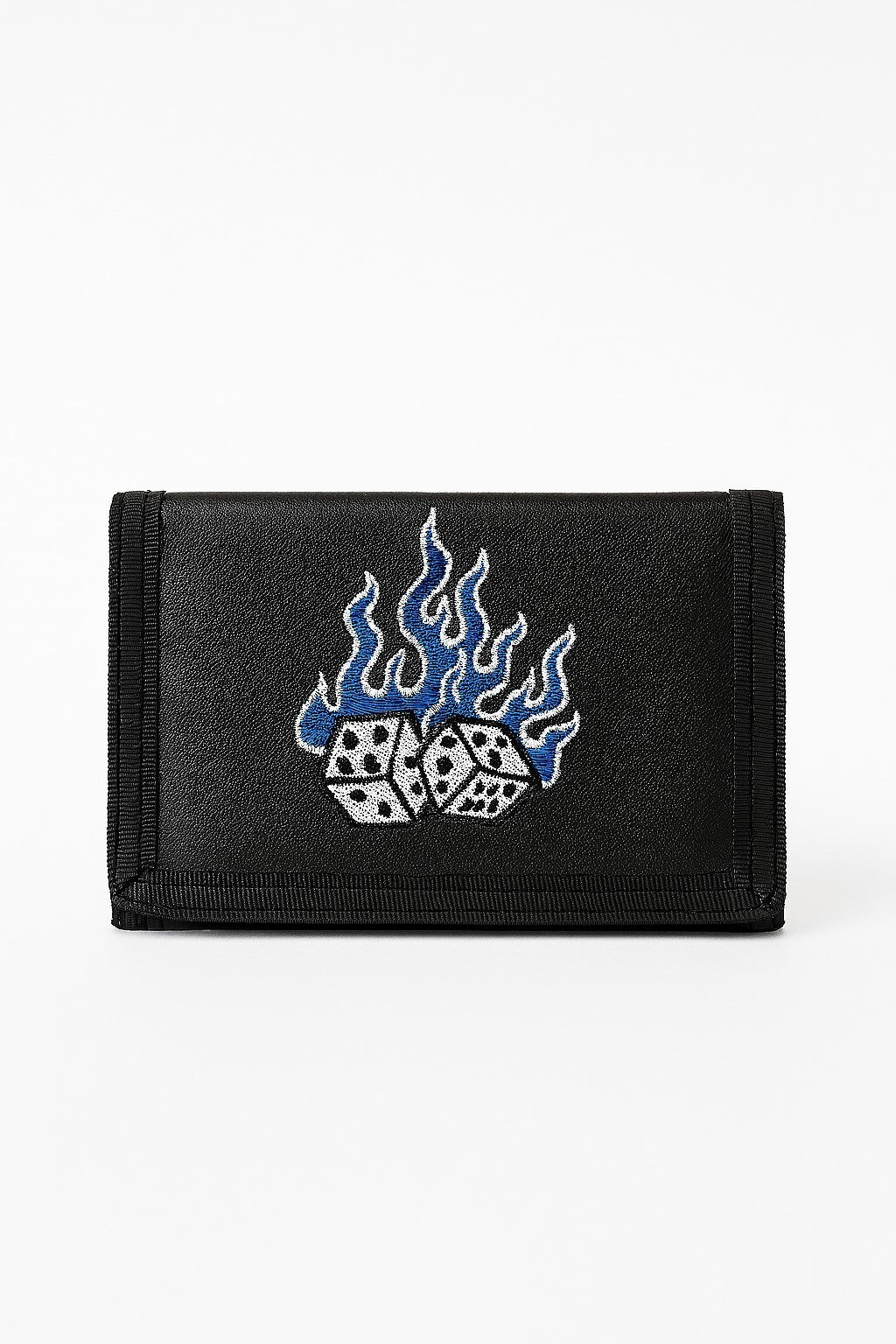 Geldbeutel Schwarz Würfel in Flammen Geldbörse Portemonnaie Accessoire Punk Rock