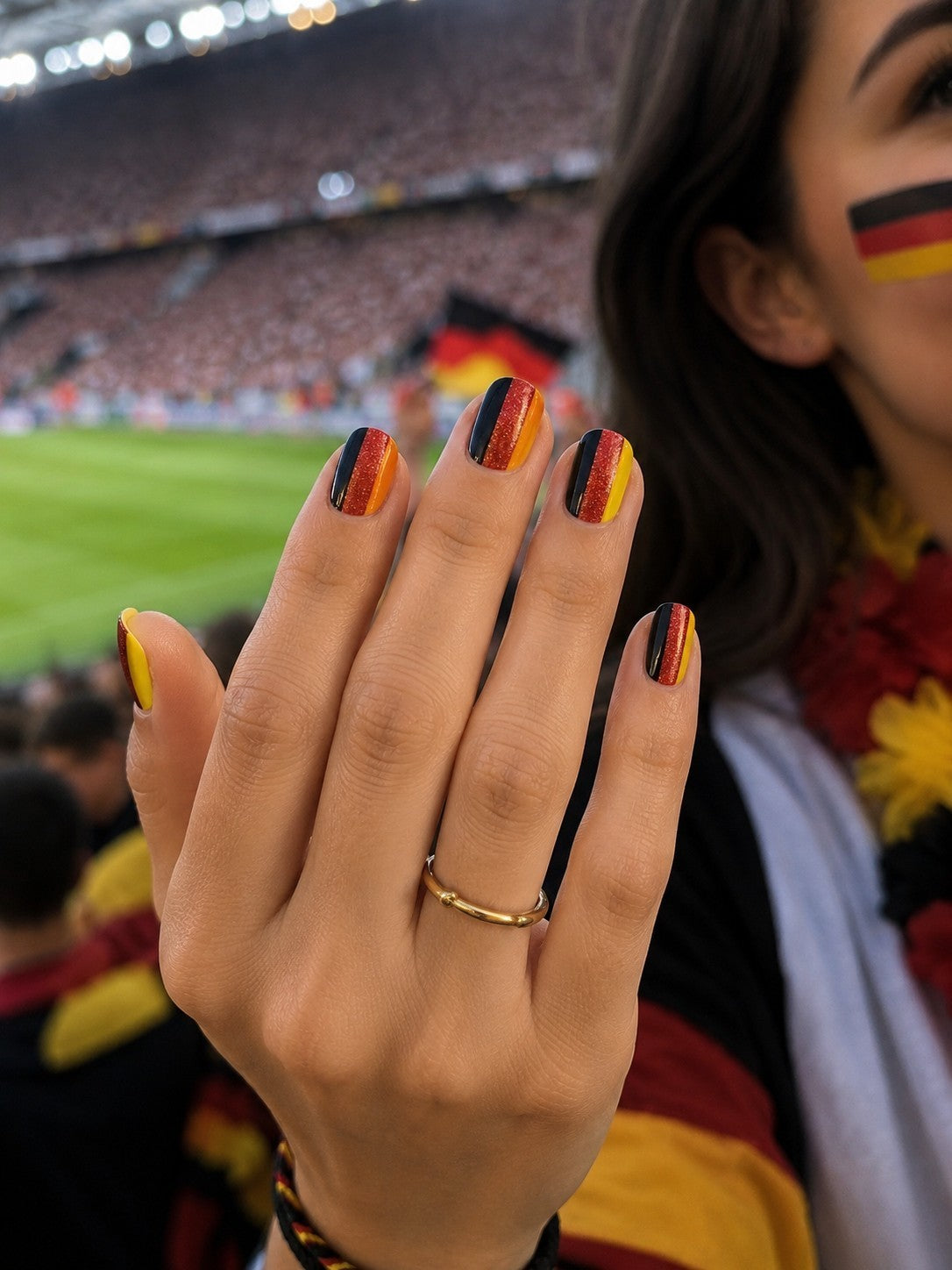 20 Sets Nagel Sticker Deutschland Fanartikel Fußball Fußballfans WM Nageldesign