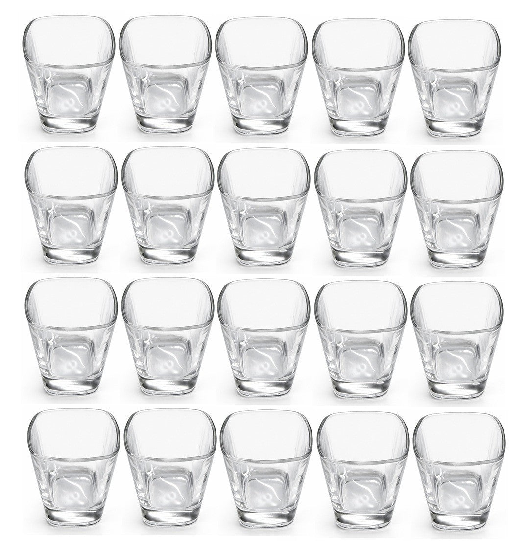 20er Set Schnapsgläser Eckig Shotgläser Gläser Shots Schnapsglas Gastro Party